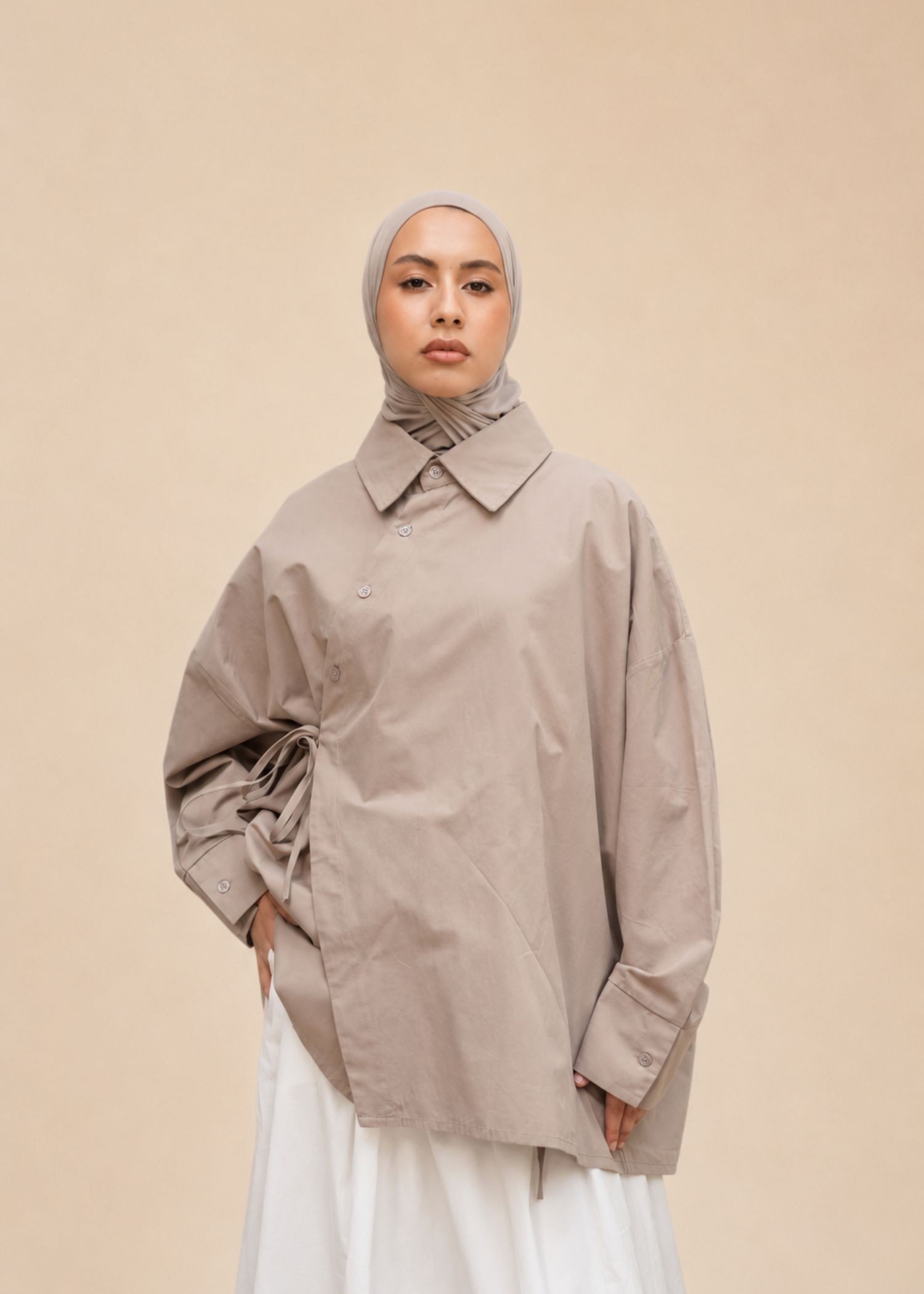 Chemise oversize croisé