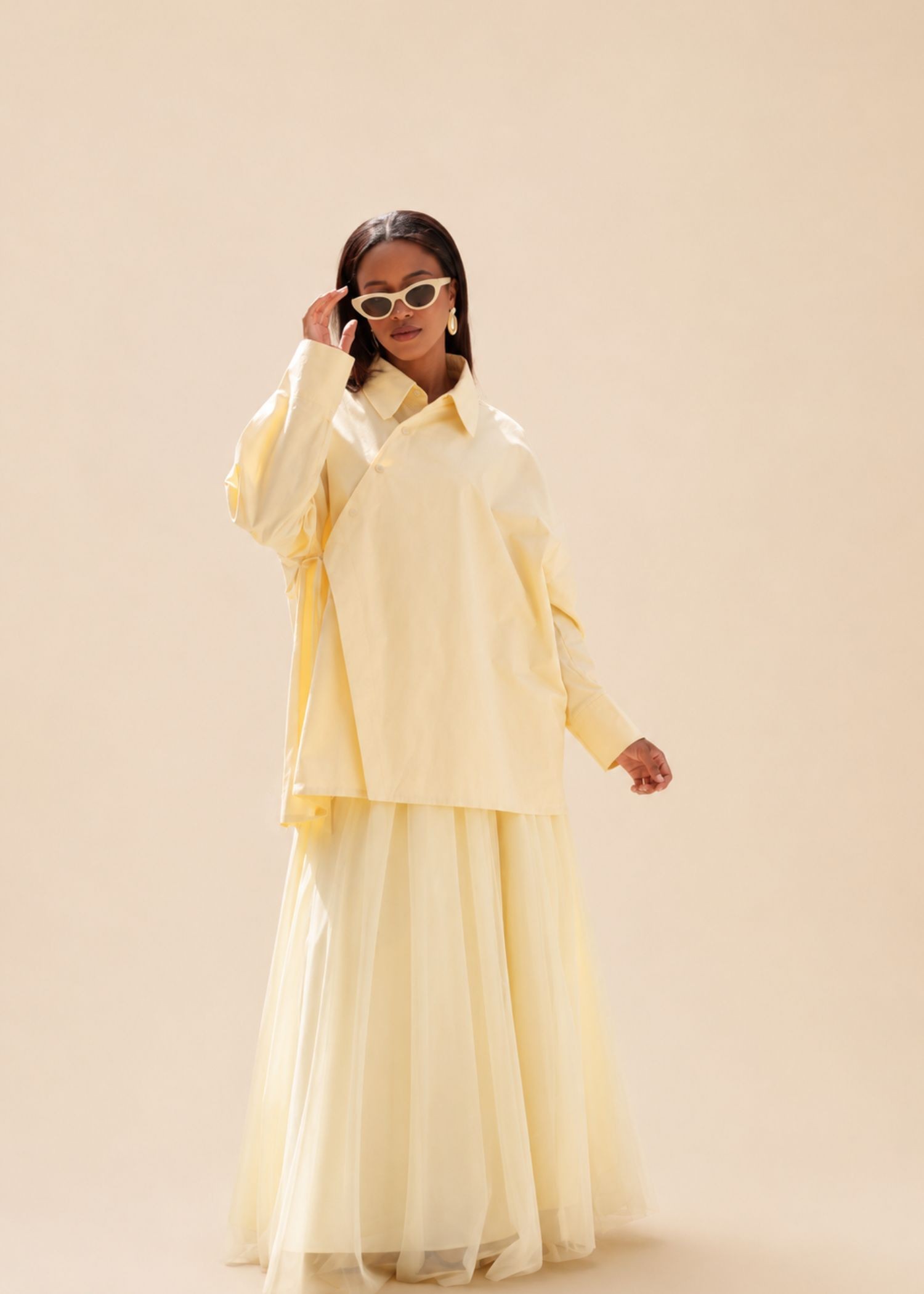 Chemise oversize croisé