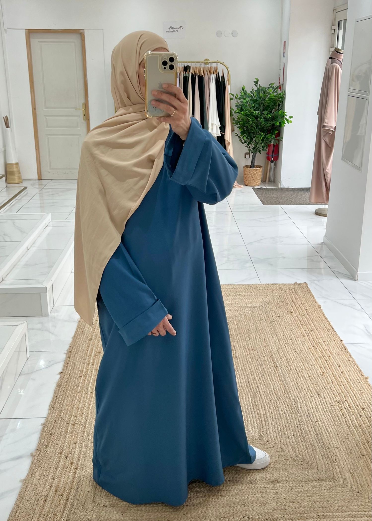 Abaya basic bleu jeans