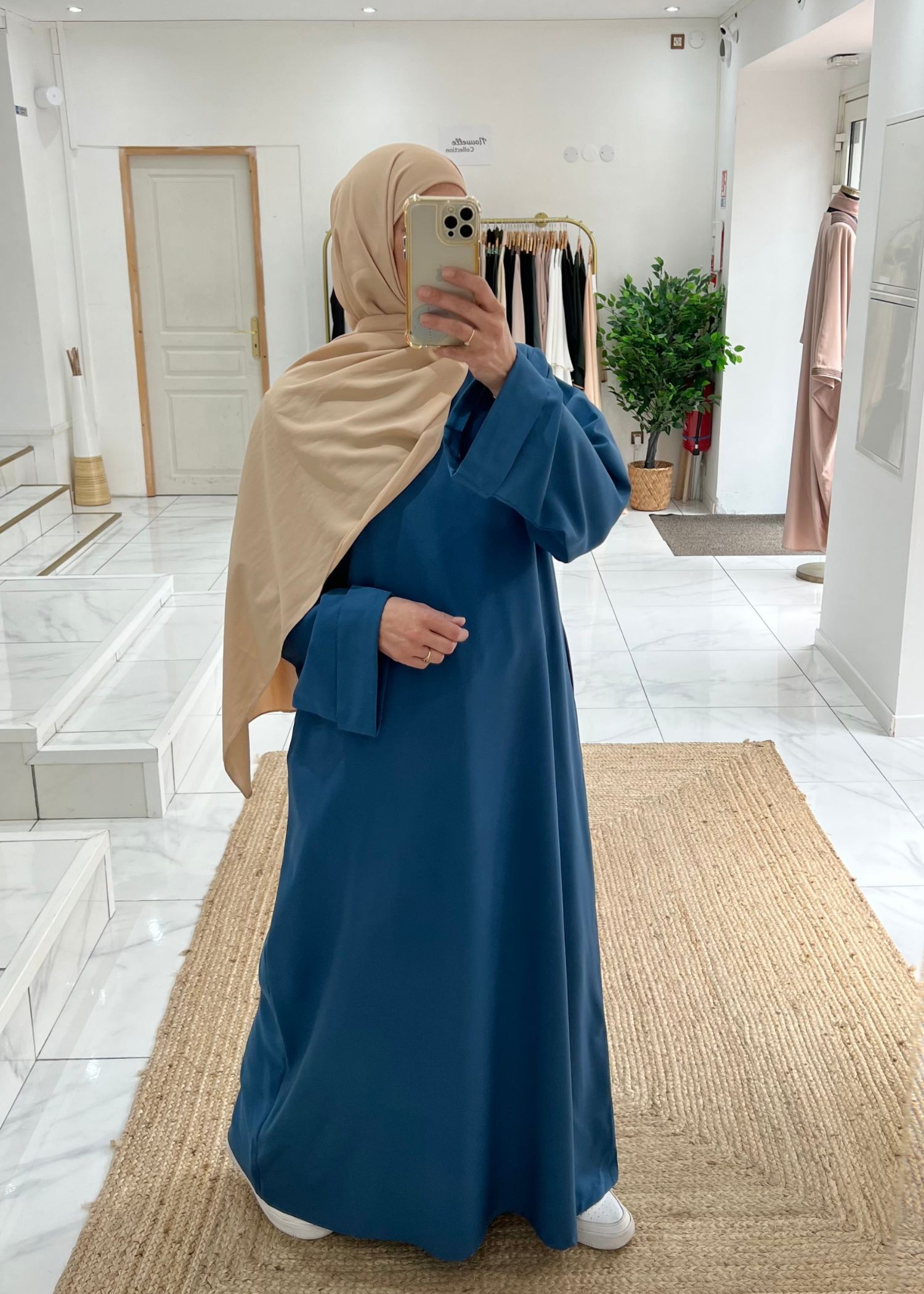 Abaya basic bleu jeans Abaya basic bleu jeans