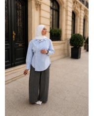Pantalon barrel gris