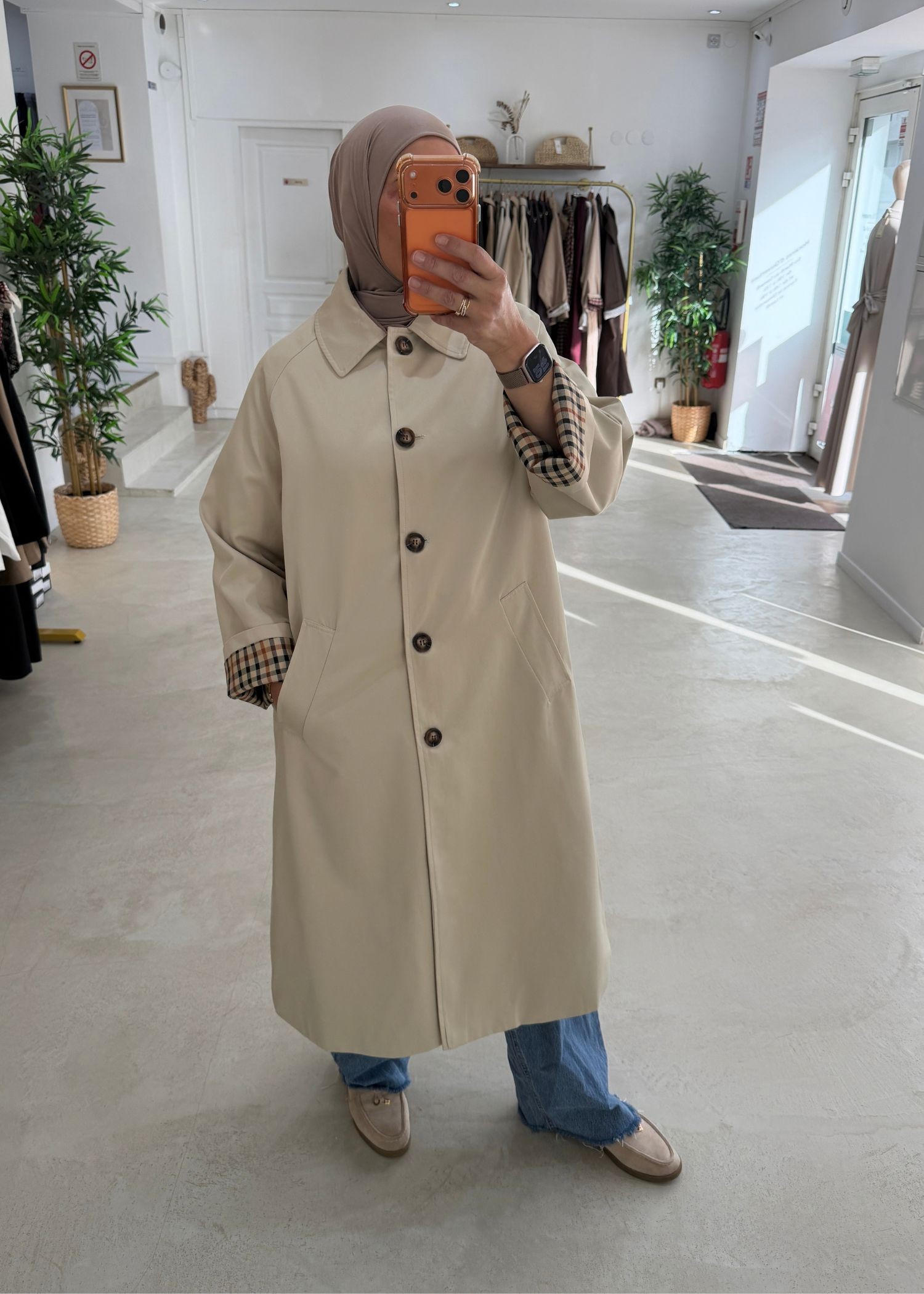Trench coat beige clair
