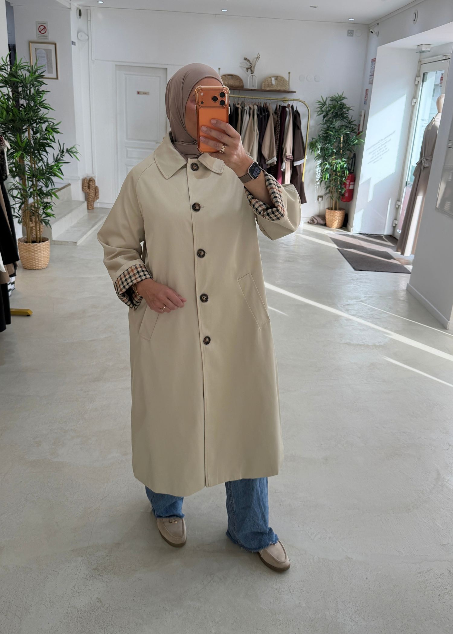 Trench coat beige clair