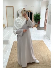 Abaya basic gris clair Abaya basic gris clair