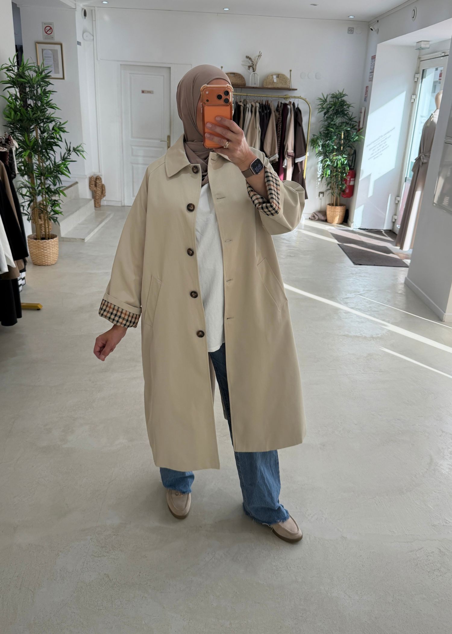 Trench coat beige clair