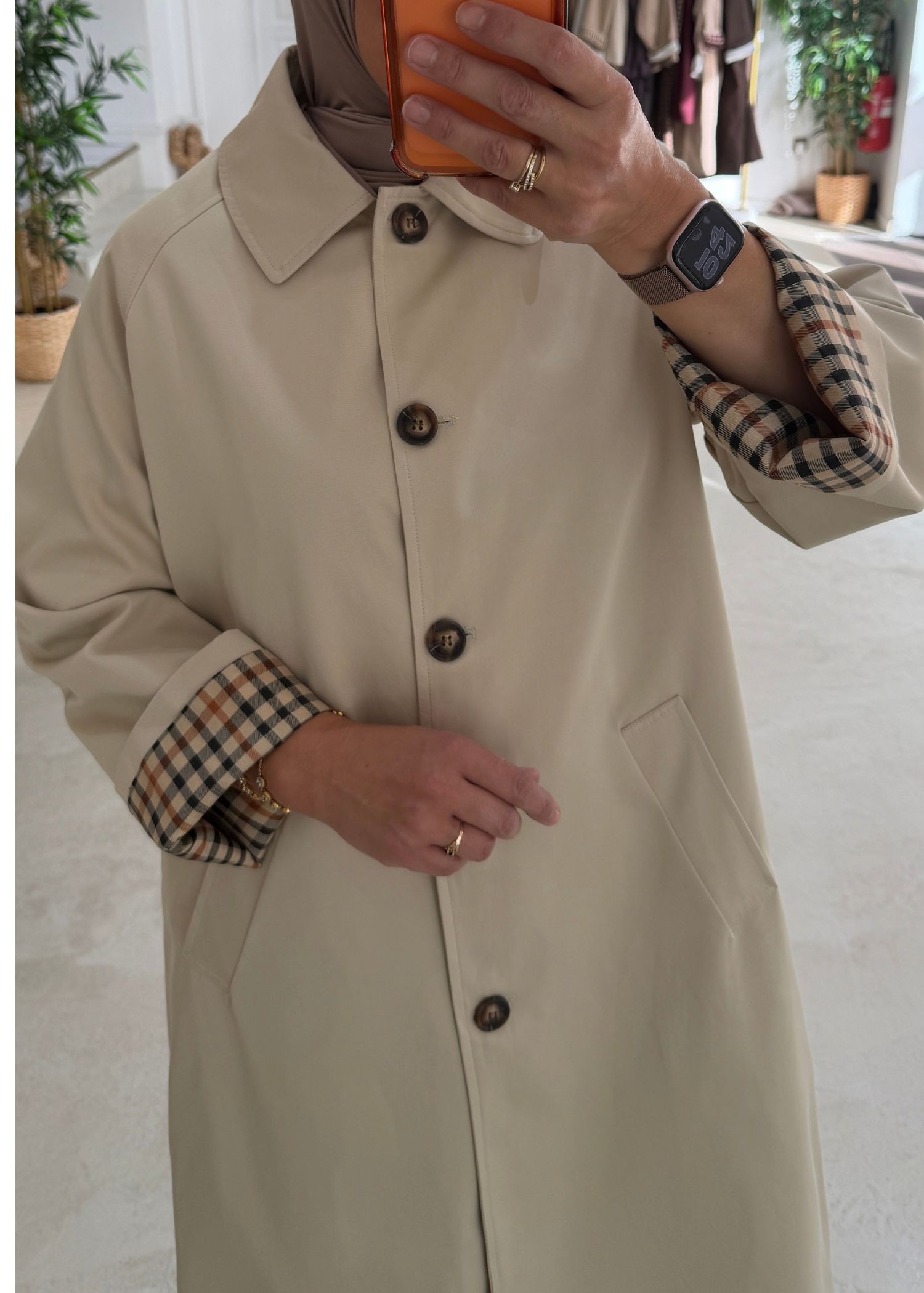 Trench coat beige clair