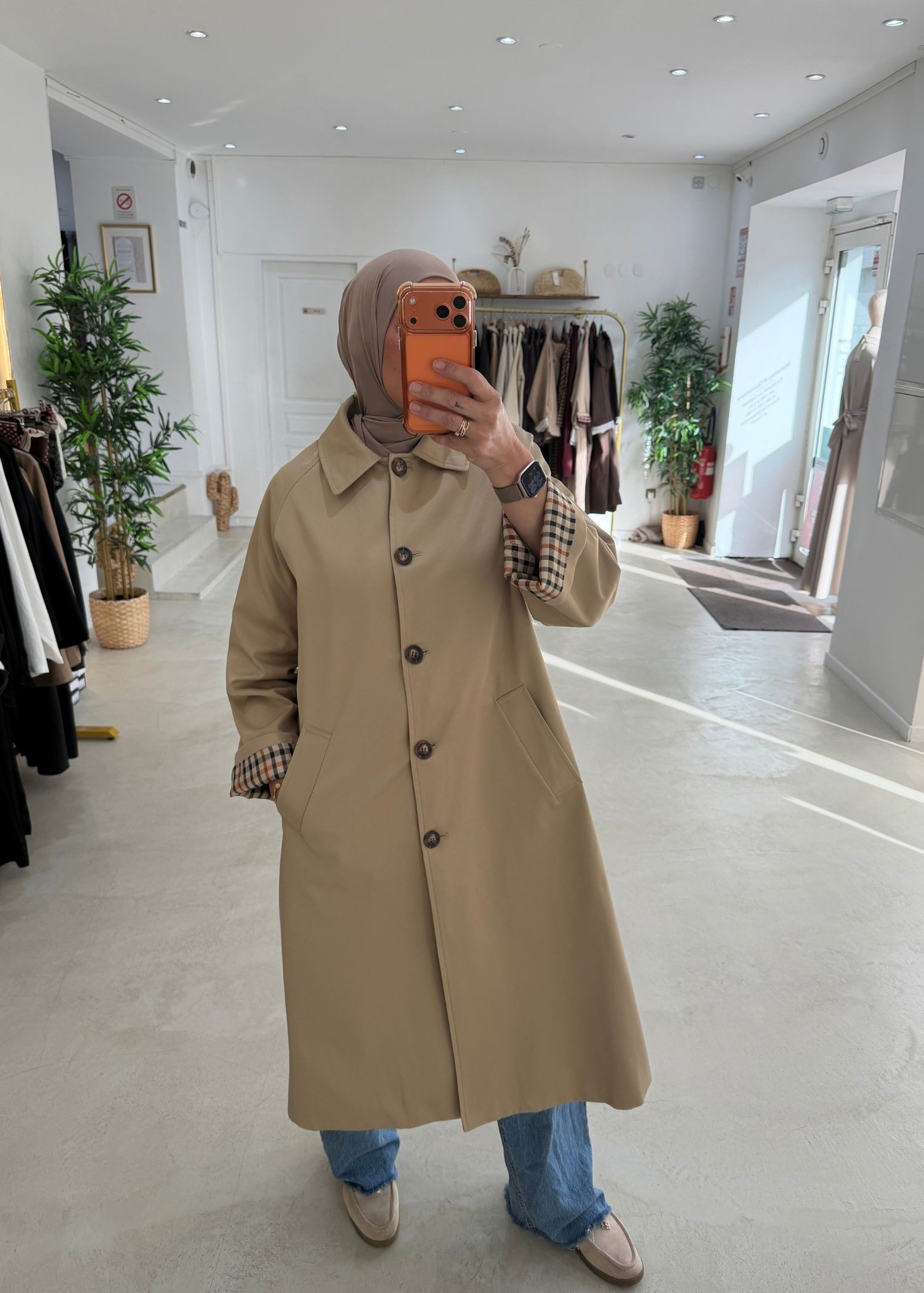 Trench coat camel clair
