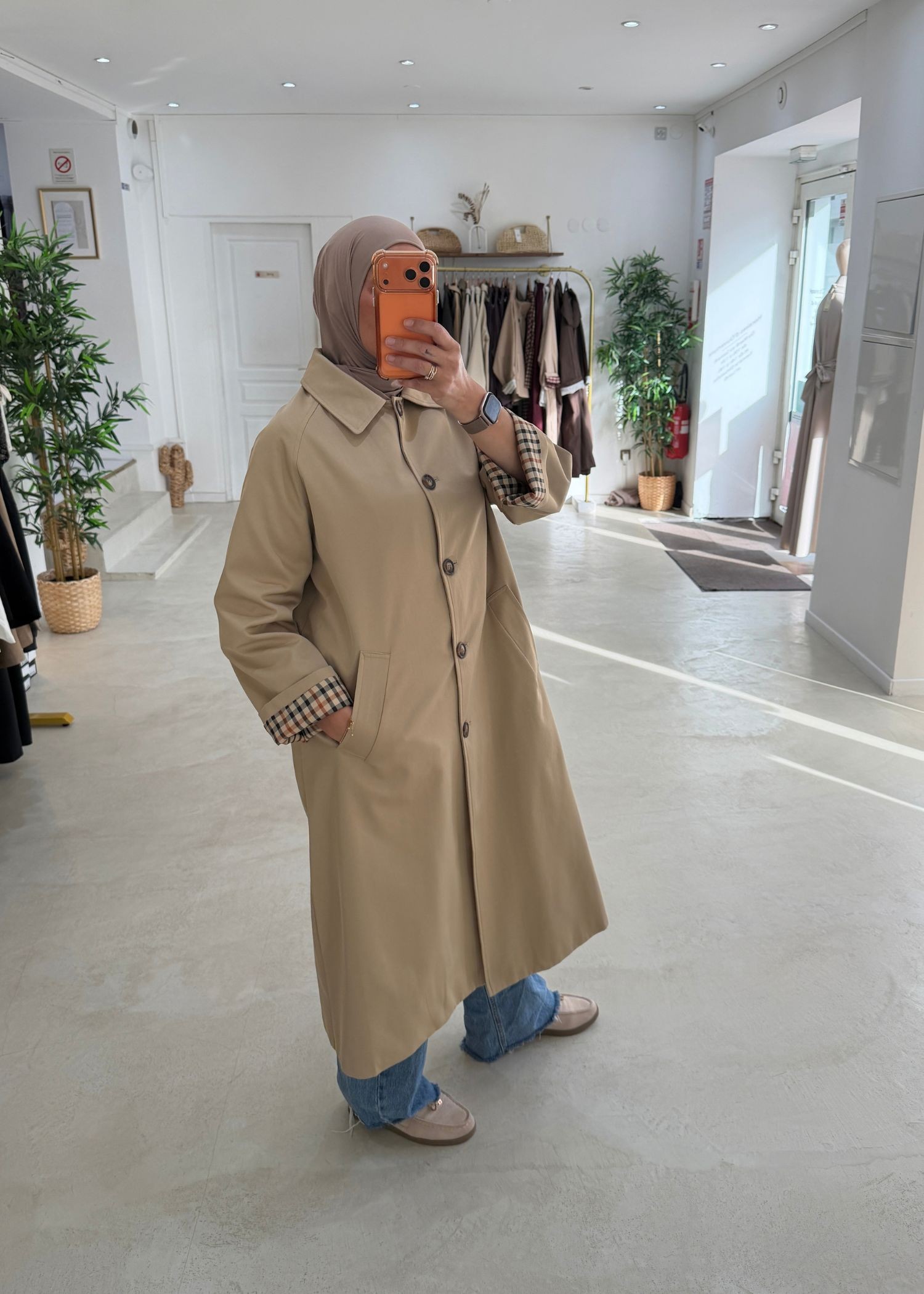 Trench coat camel clair