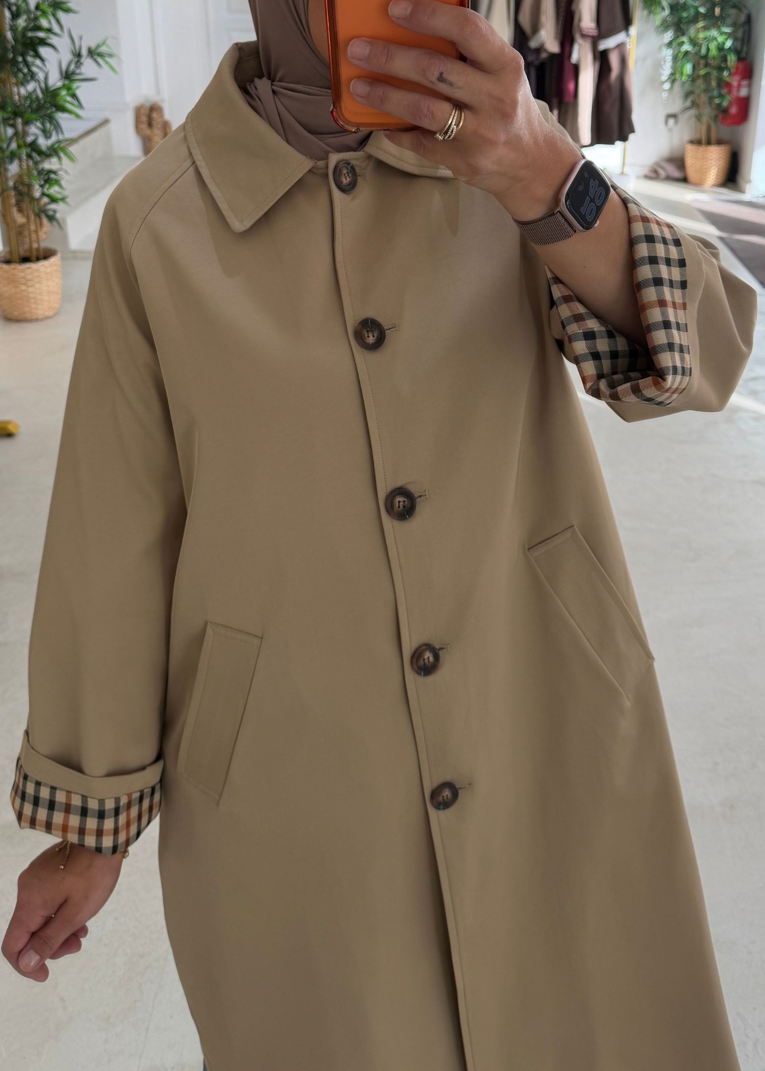 Trench coat camel clair