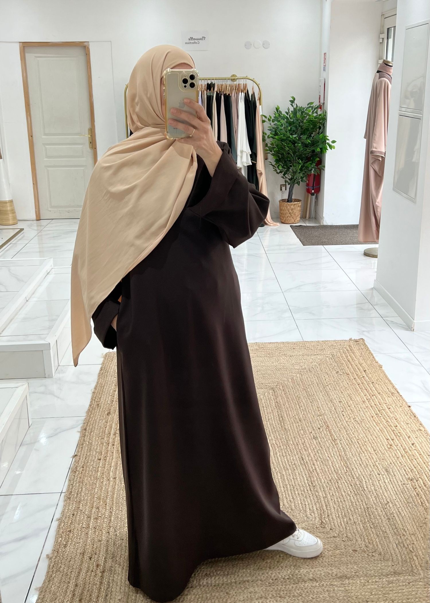 Abaya basic chocolat