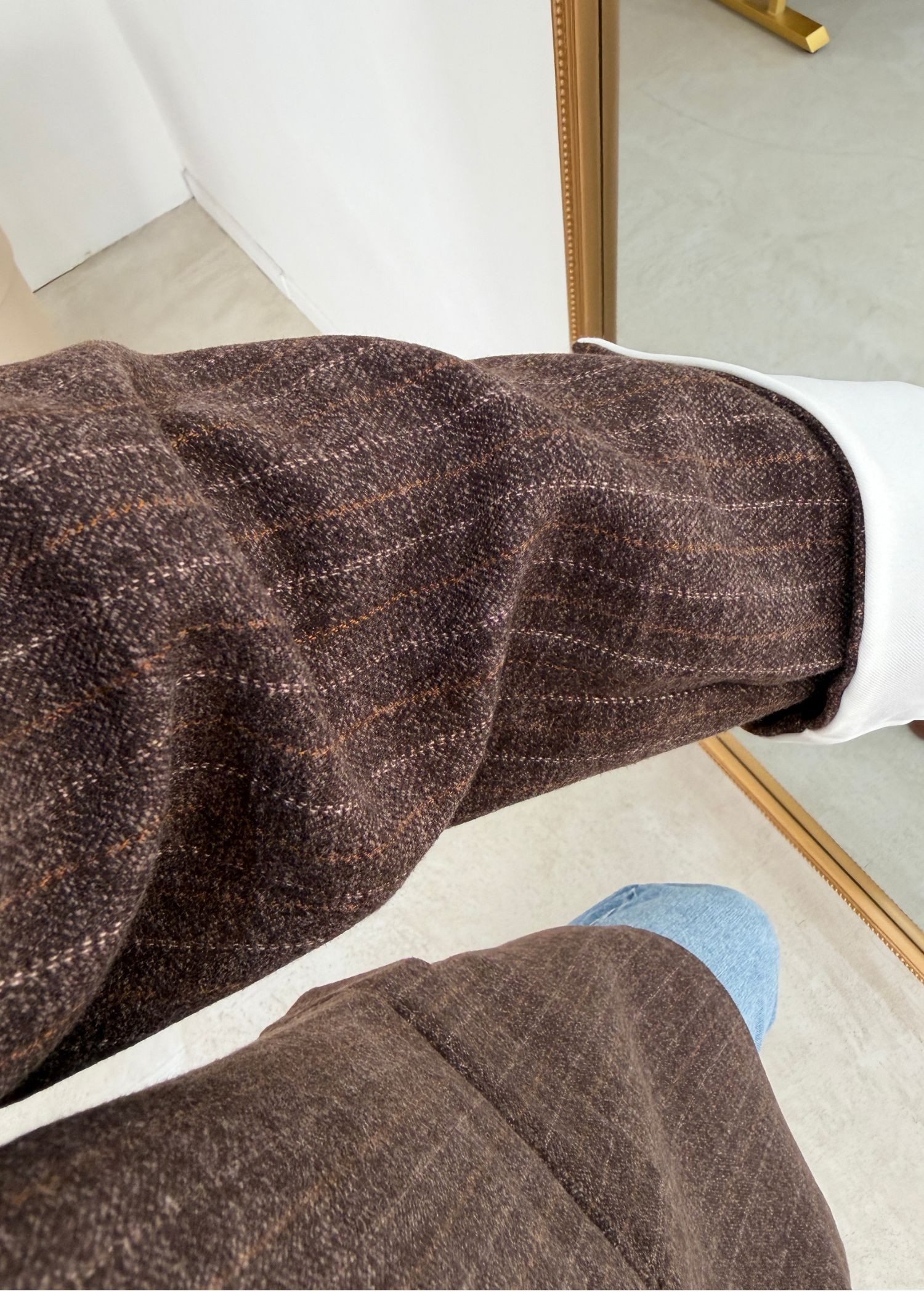 Blazer Oxford à rayure choco