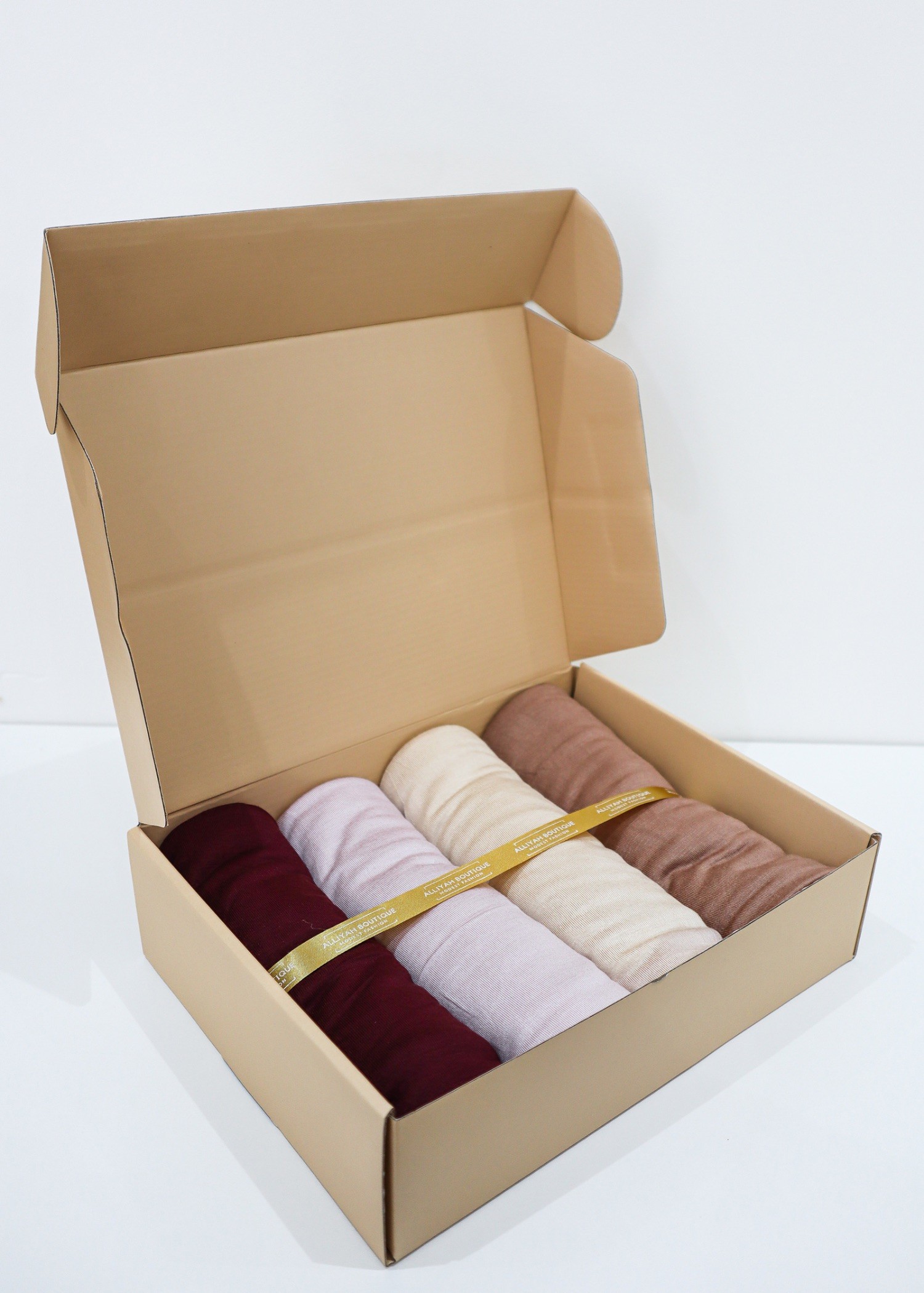 Box hijab jersey tons bordeaux/rose