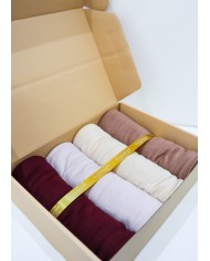 Box hijab jersey tons bordeaux/rose