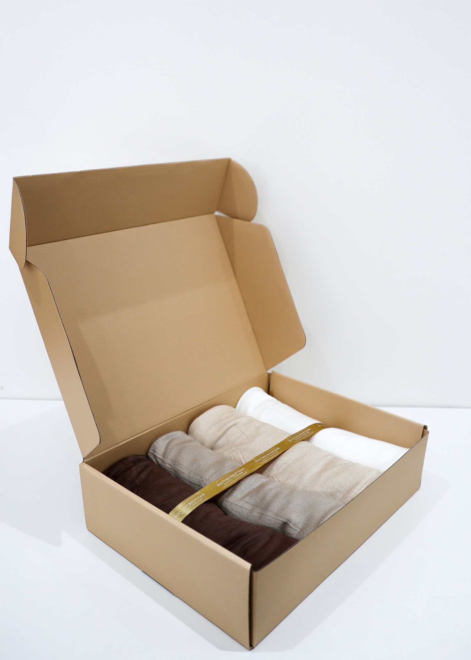 Box hijab jersey tons choco/nude