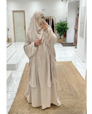 Jilbeb jupe soie de médine taupe