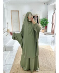 Jilbeb jupe soie de médine vert olive