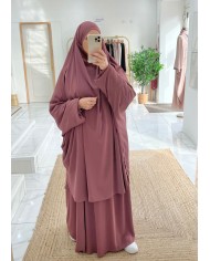 Jilbeb jupe soie de médine prune