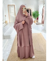 Jilbeb jupe soie de médine marron