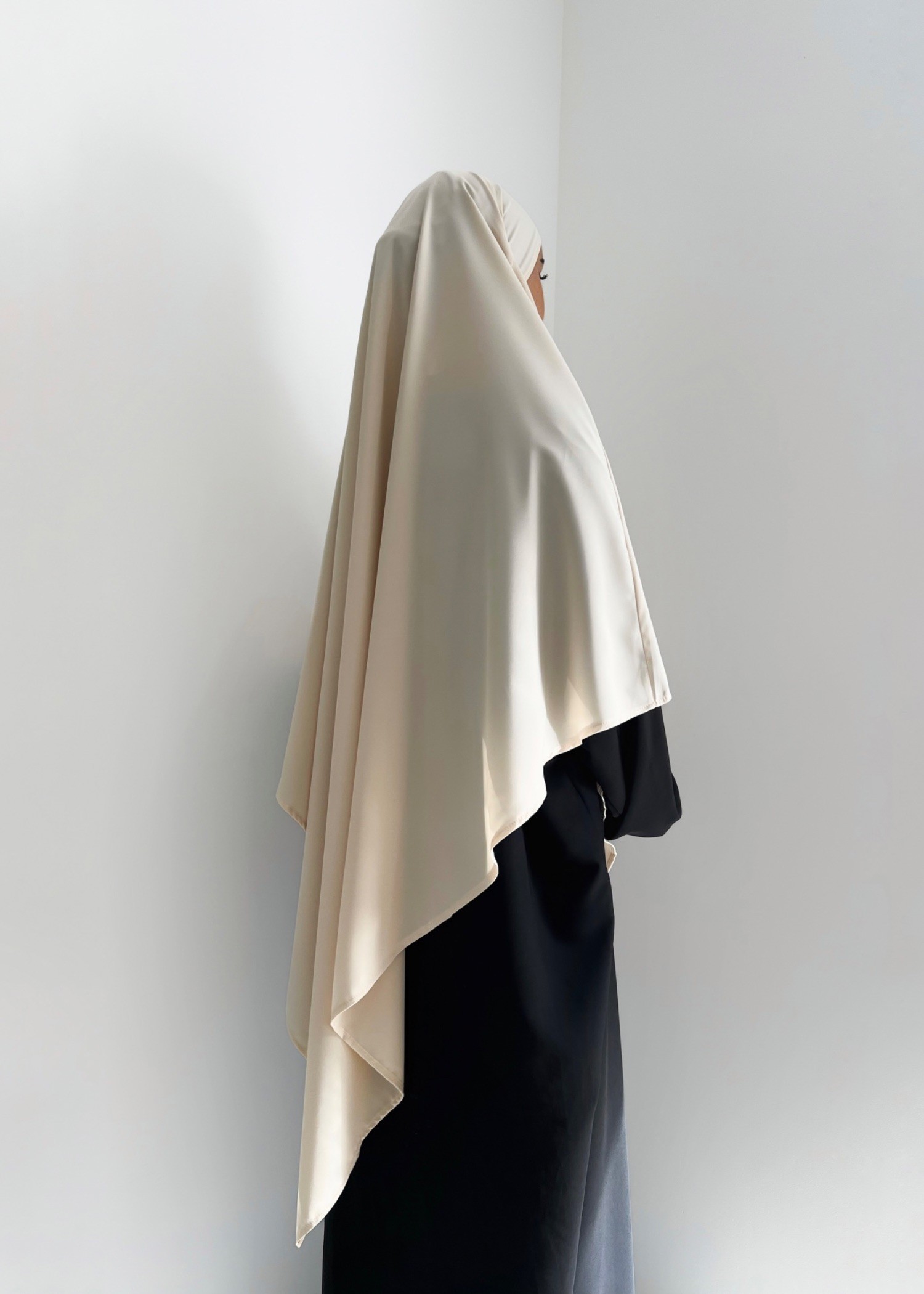Khimar mi-long soie de médine Khimar mi-long soie de médine