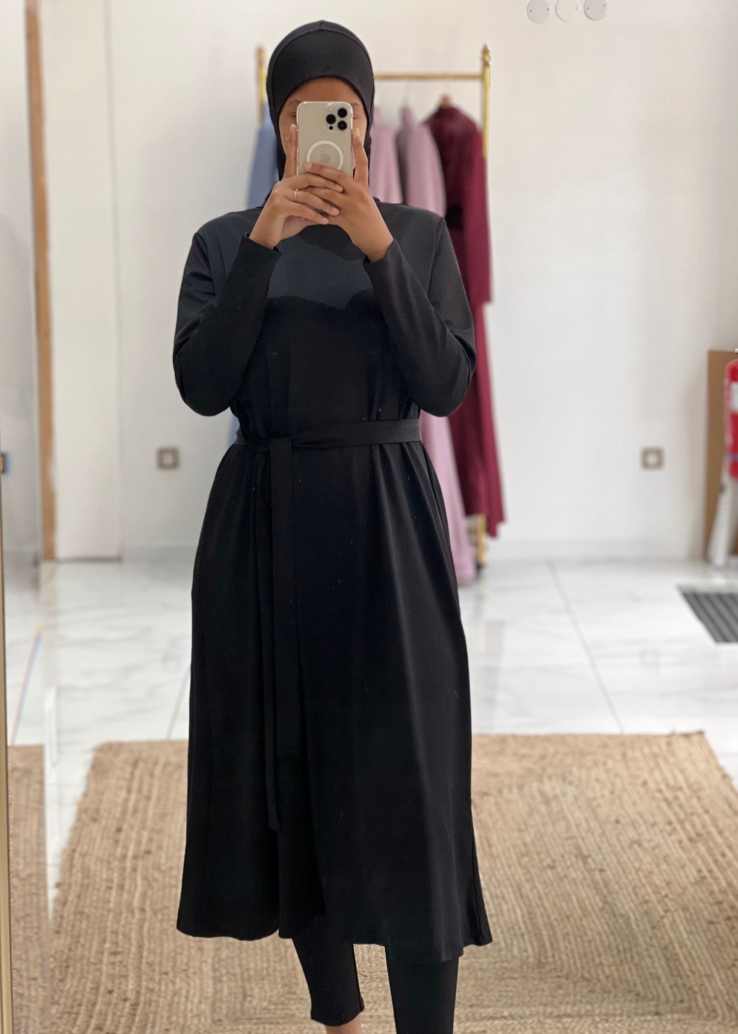 Burkini long 5 pièces  noir