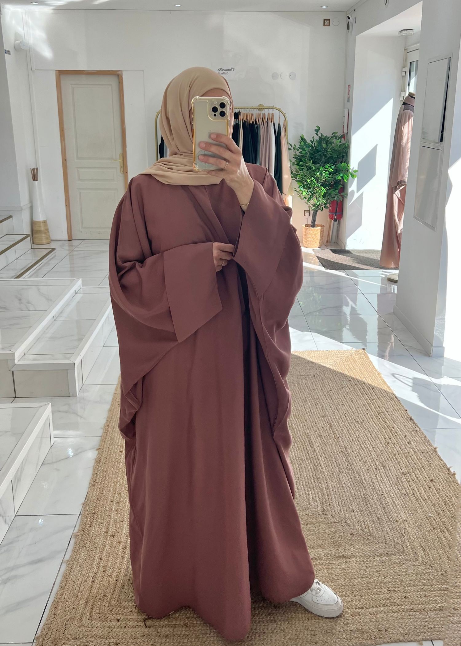 Abaya kenza figue Tall