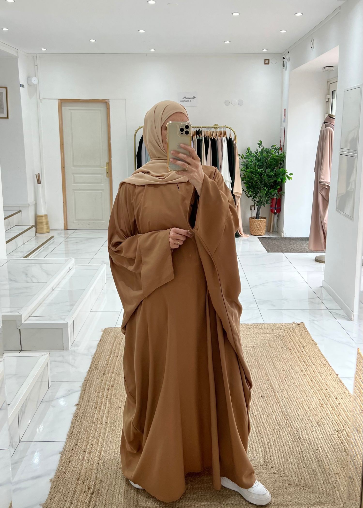 Abaya kenza camel Tall