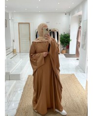 Abaya kenza taupe Tall