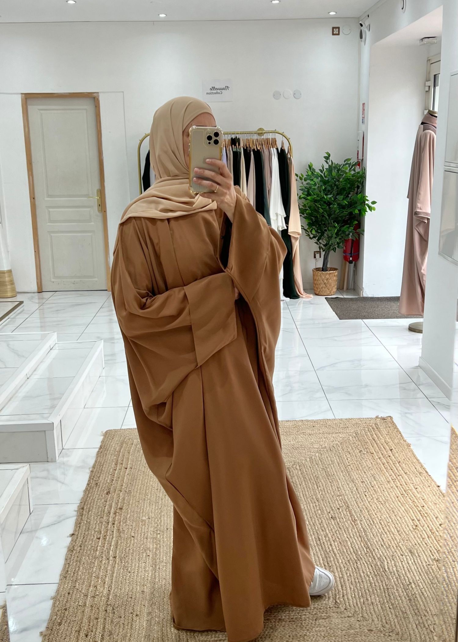 Abaya kenza camel Tall