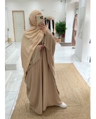 Abaya kenza beige cendré Tall