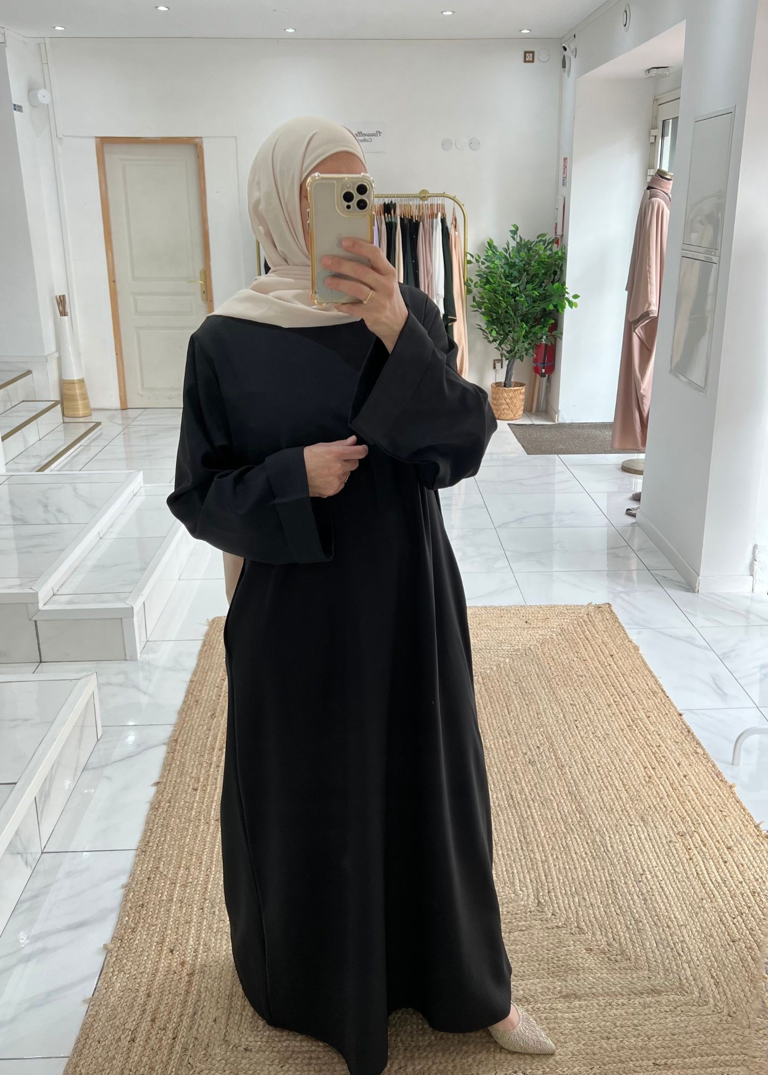 Abaya basic noir Tall