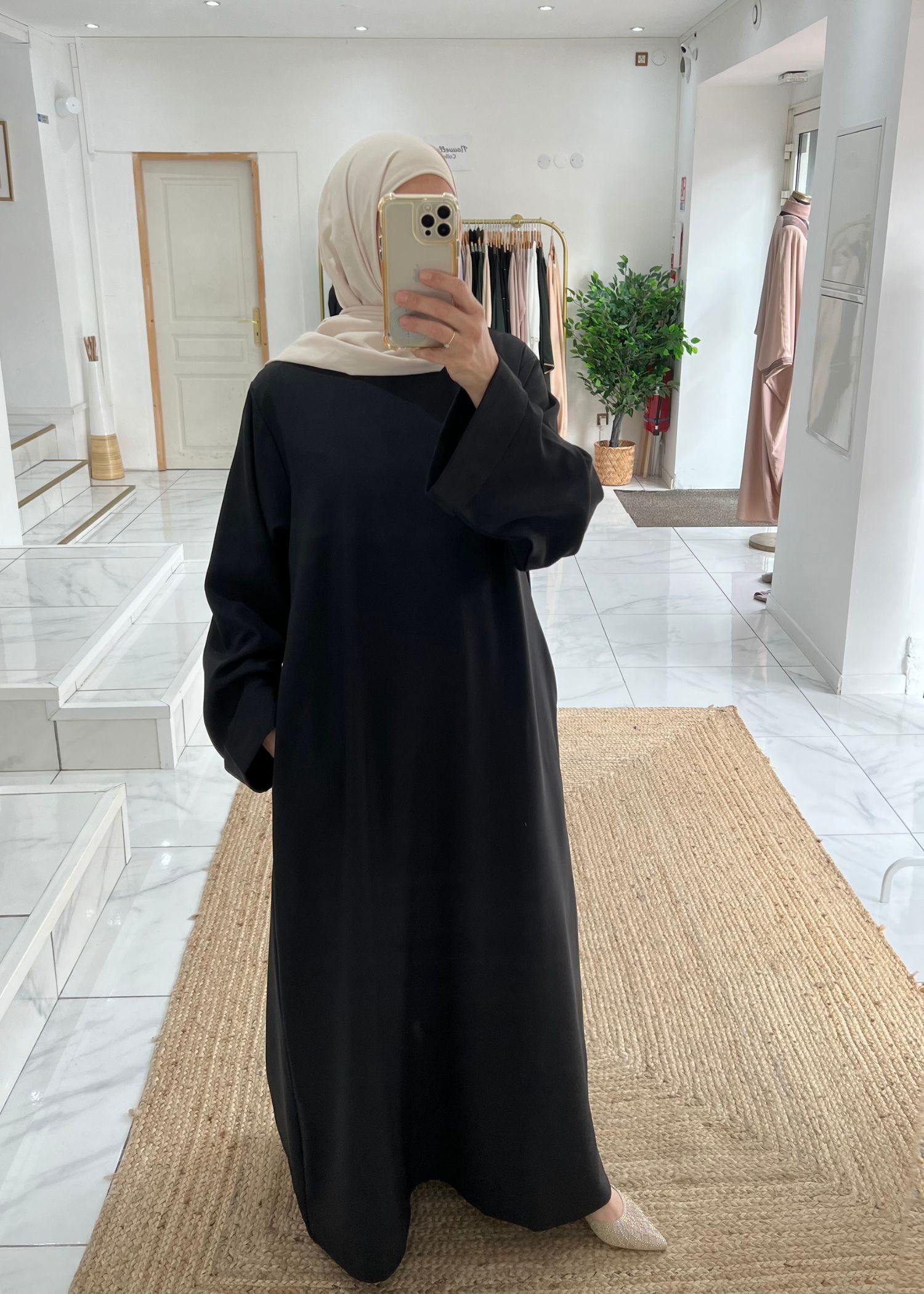 Abaya basic noir Tall