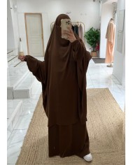 Jilbeb jupe soie de médine taupe