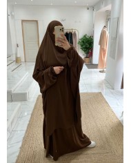 Jilbeb jupe soie de médine marron
