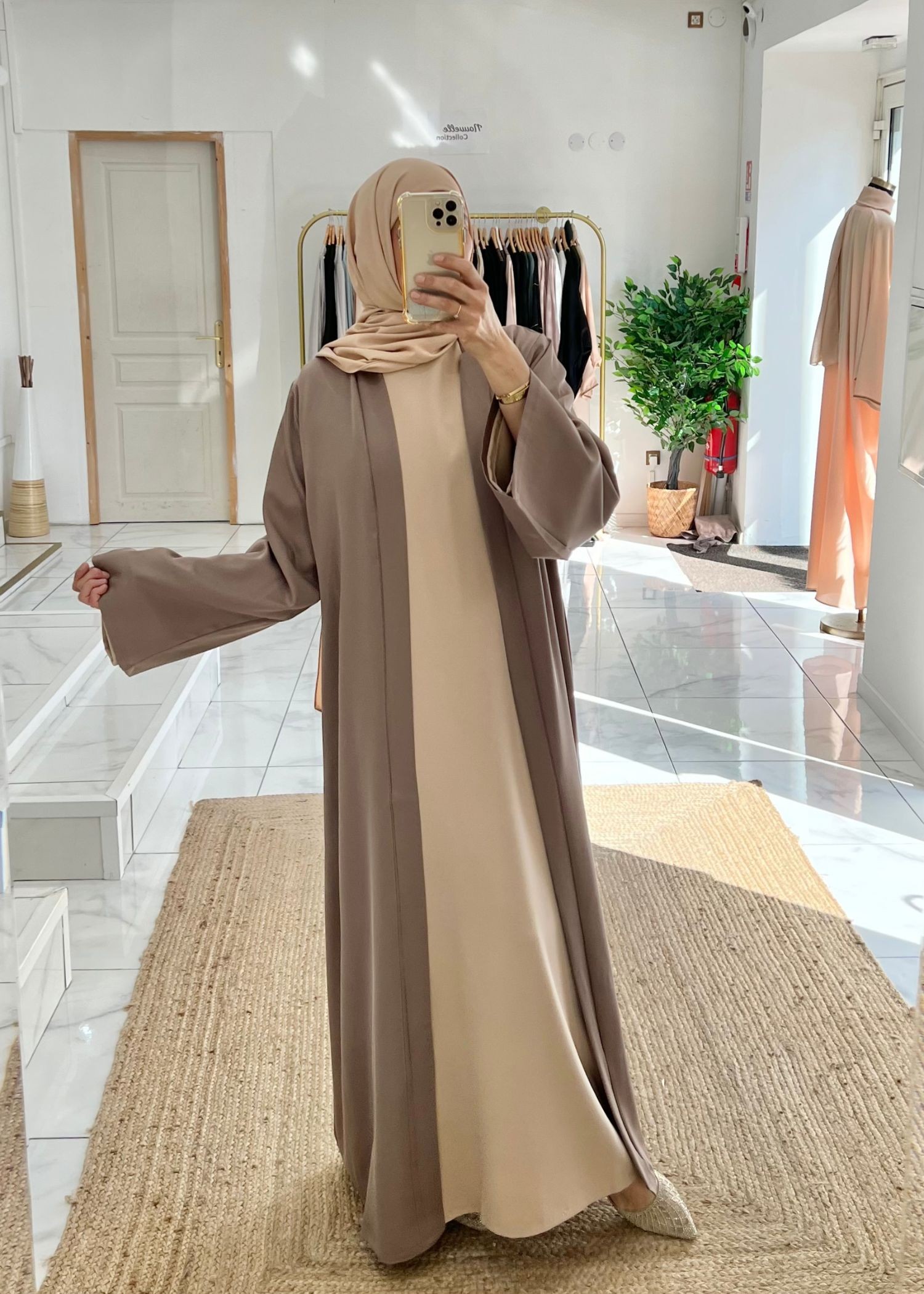 Kimono basic taupe Tall